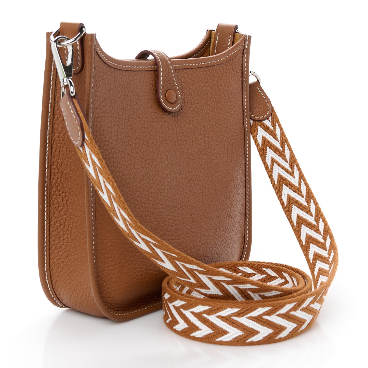 Hermes Taurillon Maurice Amazone Evelyne TPM Gold White 3 of 10