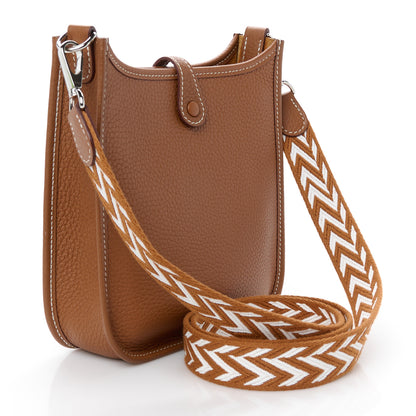 Hermes Taurillon Maurice Amazone Evelyne TPM Gold White 3 of 10