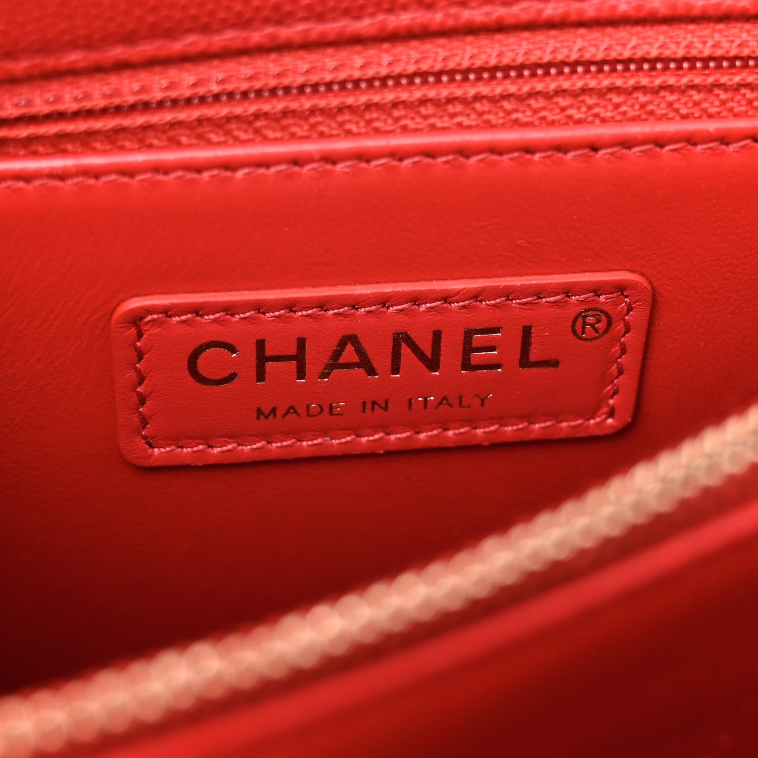 Chanel Caviar Lizard Embossed Quilted Small Coco Handle Flap Red 6 of 15