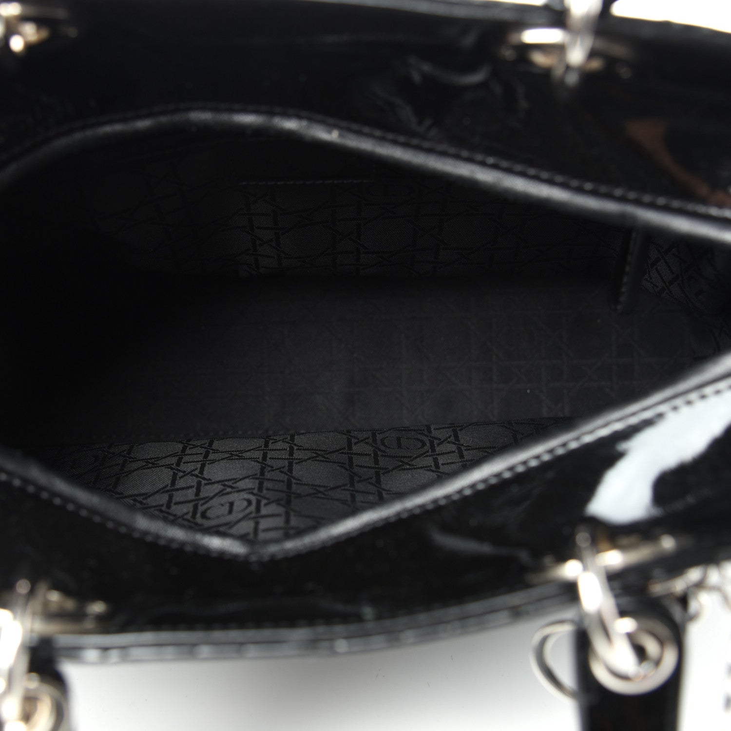 Christian Dior Patent Cannage Large Lady Dior Black 5 of 10