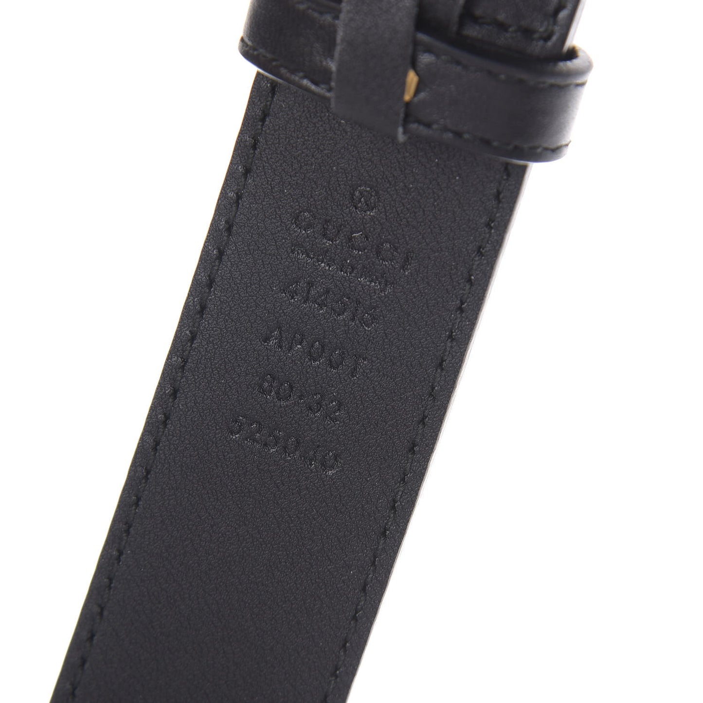 Calfskin Double G 30mm Belt 80 32 Black