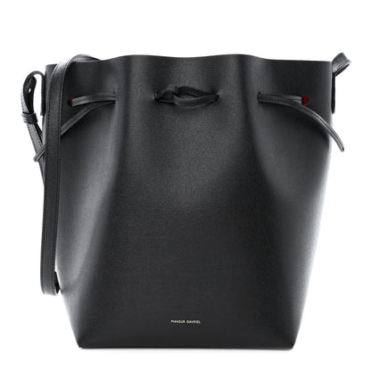 Mansur Gavriel Saffiano Bucket Bag Black Flamma 3 of 14