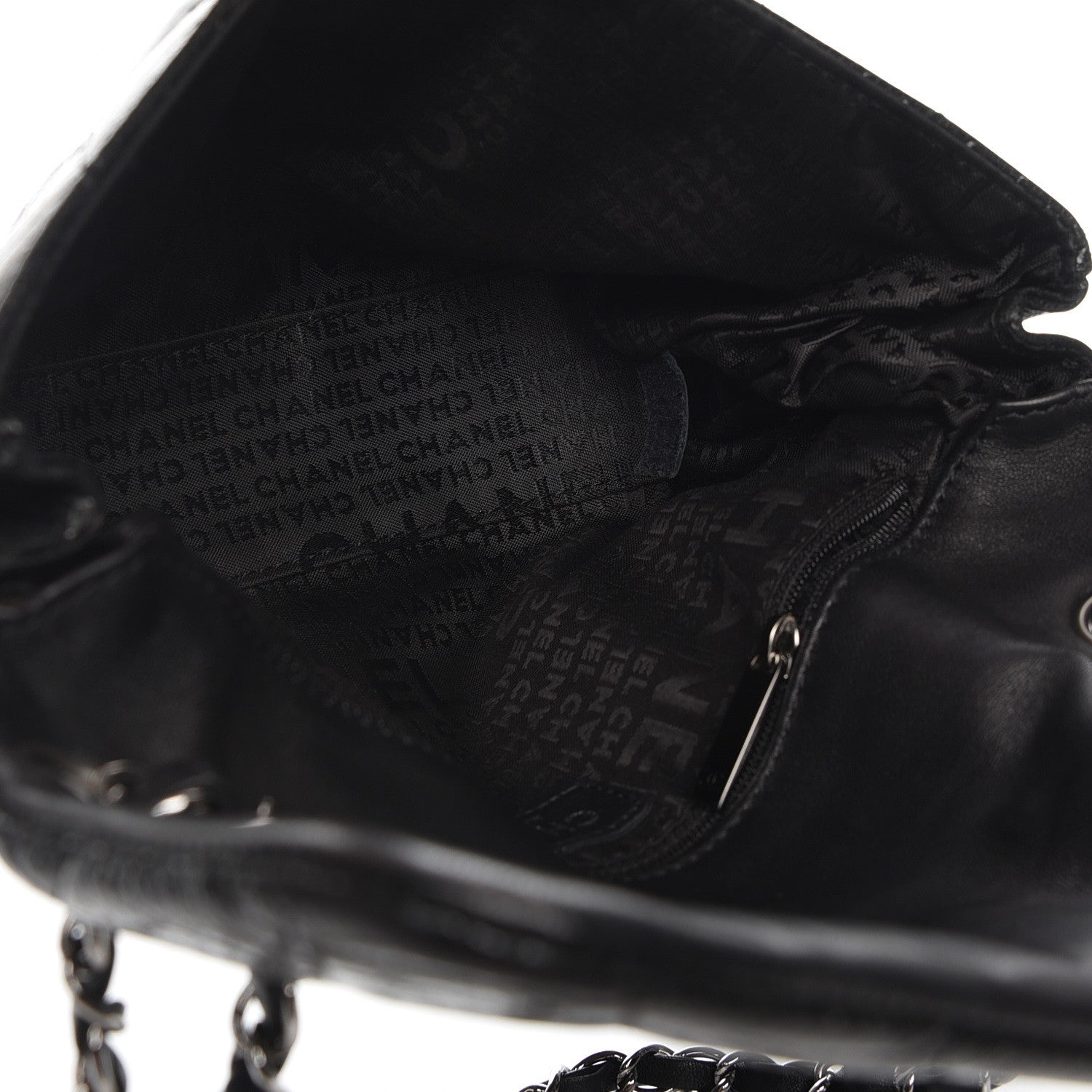 Chanel Glazed Crackled Calfskin Mademoiselle Flap Black 5 of 7