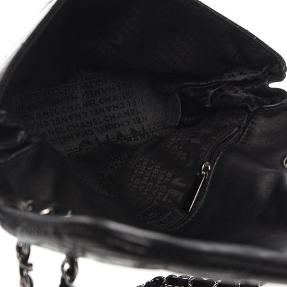 Chanel Glazed Crackled Calfskin Mademoiselle Flap Black 5 of 7