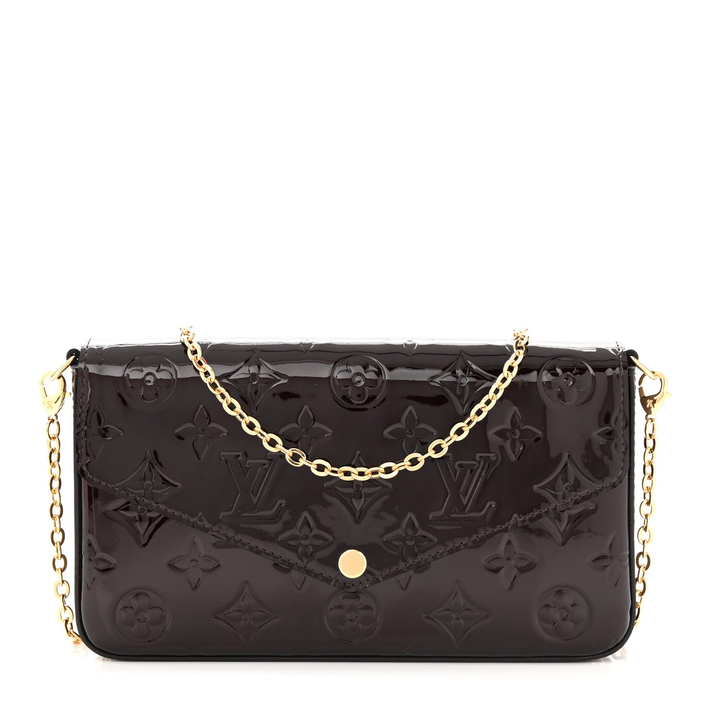 Vernis Pochette Felicie Chain Wallet Amarante