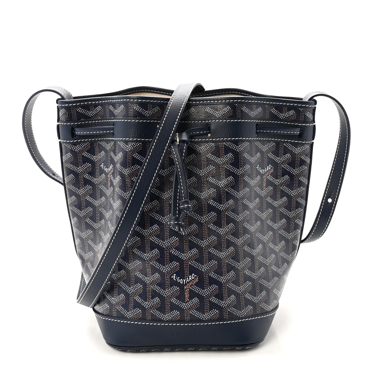 Goyard Goyardine Petit Flot Bucket Bag PM Navy 1 of 9