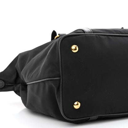 Prada Tessuto Nylon Saffiano Tote Black 10 of 12