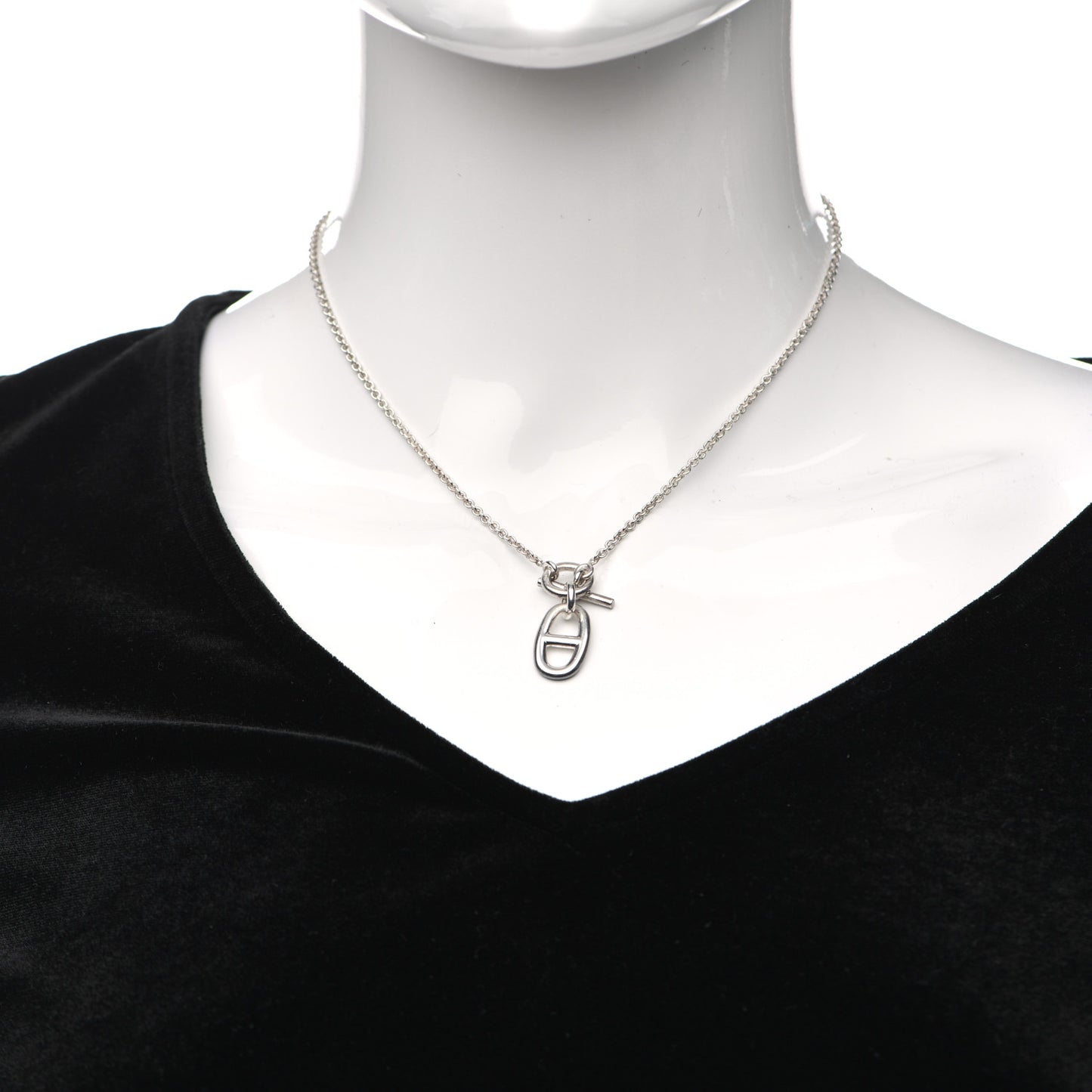 Sterling Silver Amulette Chaine d'Ancre Necklace