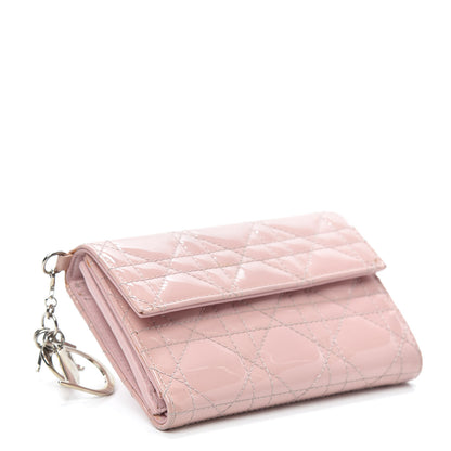 Christian Dior Patent Cannage Lady Dior Explorateur Wallet Pink 4 of 9