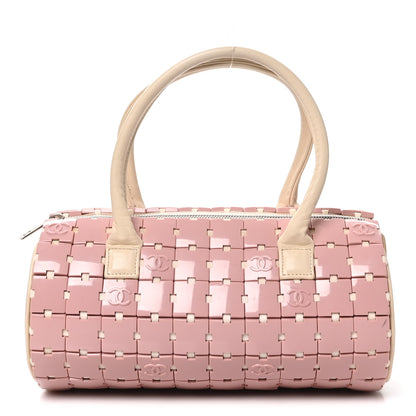 Chanel Lambskin Resin Tile Bowler Pink 1 of 10