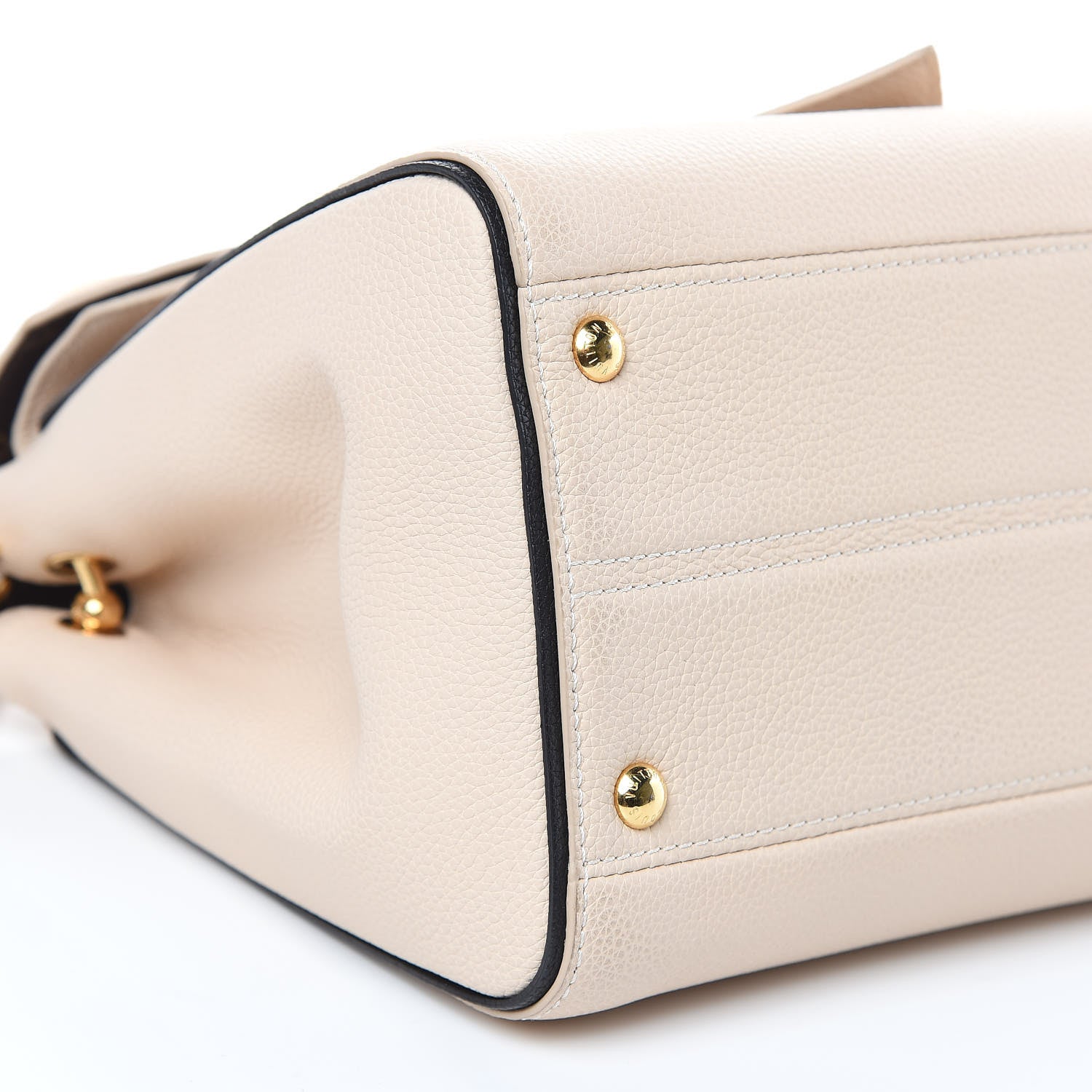 Louis Vuitton Grained Calfskin Monogram Double V Creme 7 of 8