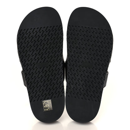 Hermes Calfskin Womens Chypre Sandals 39 Black 5 of 7