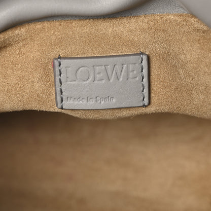 Loewe Calfskin Mini Flamenco Knot Clutch Pearl Grey 10 of 17