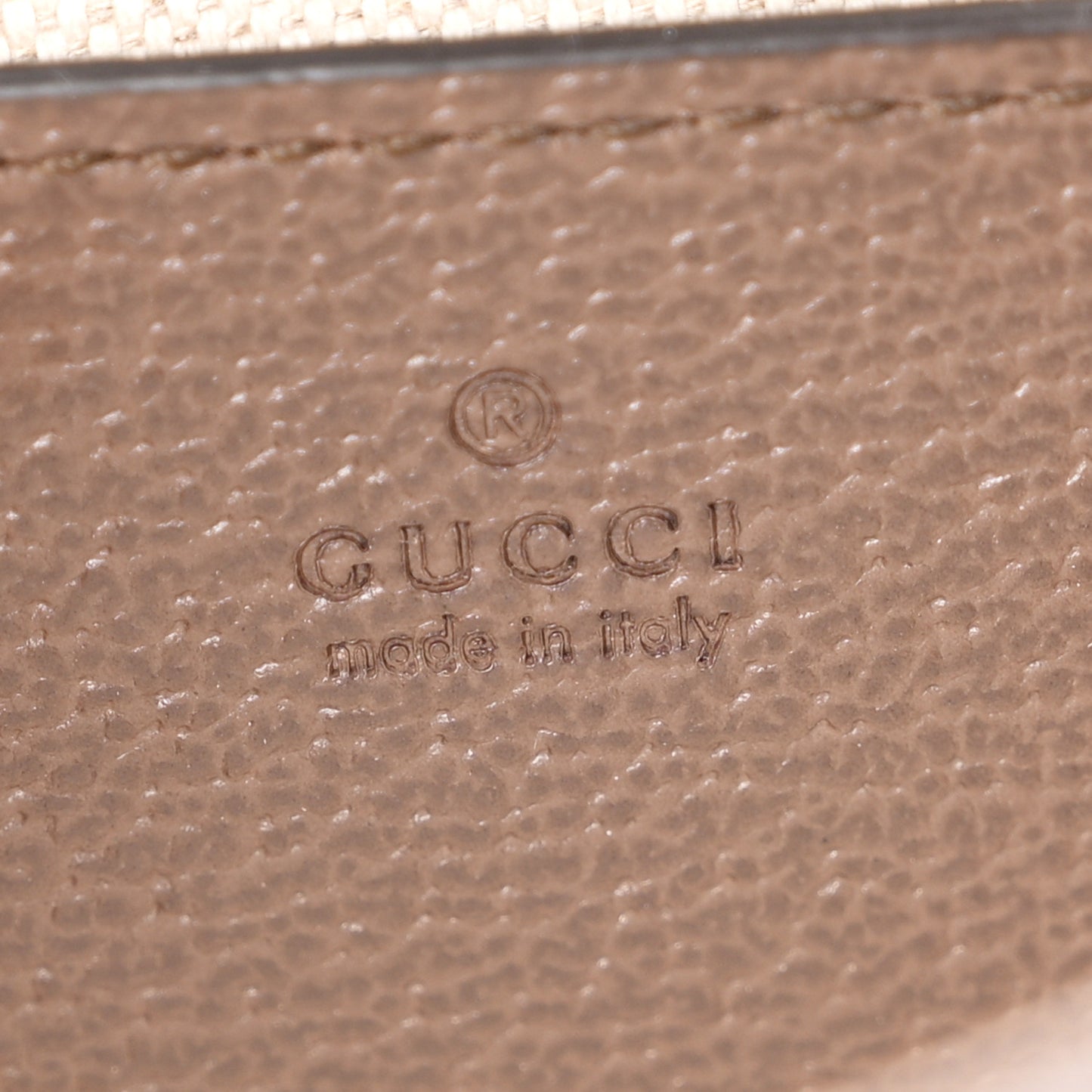 GG Supreme Monogram Textured Dollar Calfskin Web Mini Ophidia Envelope Shoulder Bag Beige Ebony