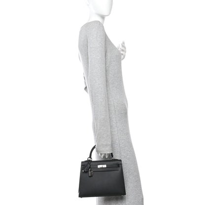 Hermes Epsom Kelly Sellier 25 Black 2 of 9