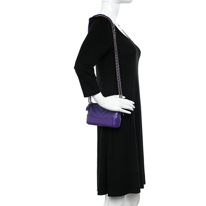 Chanel Aged Calfskin Quilted Small Gabrielle Clutch With Chain Purple 2 of 11