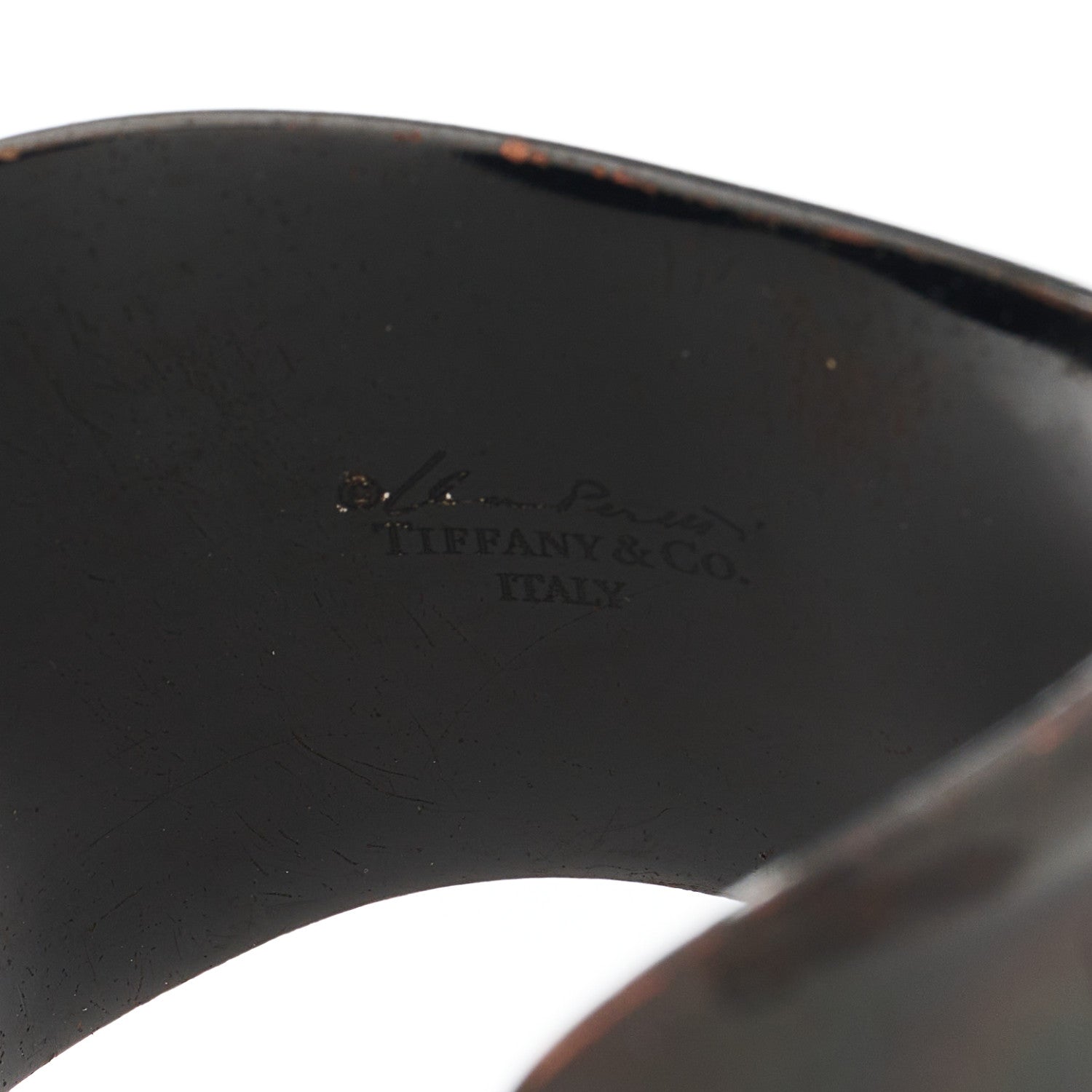 Tiffany Copper Small Elsa Peretti Right Wrist Bone Cuff Bracelet Black 5 of 5