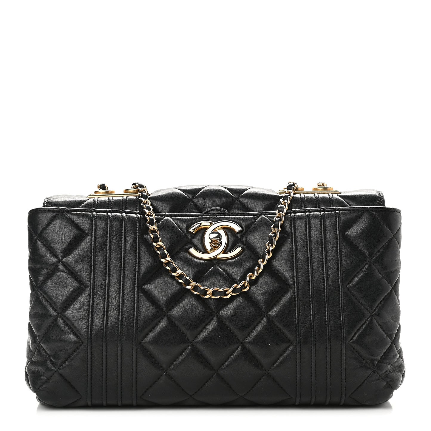 Lambskin Quilted Camera Case Black