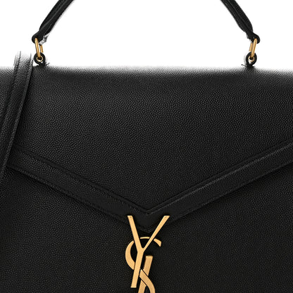 Saint Laurent Grain de Poudre Medium Classic Monogram Cassandra Top Handle Black 9 of 11