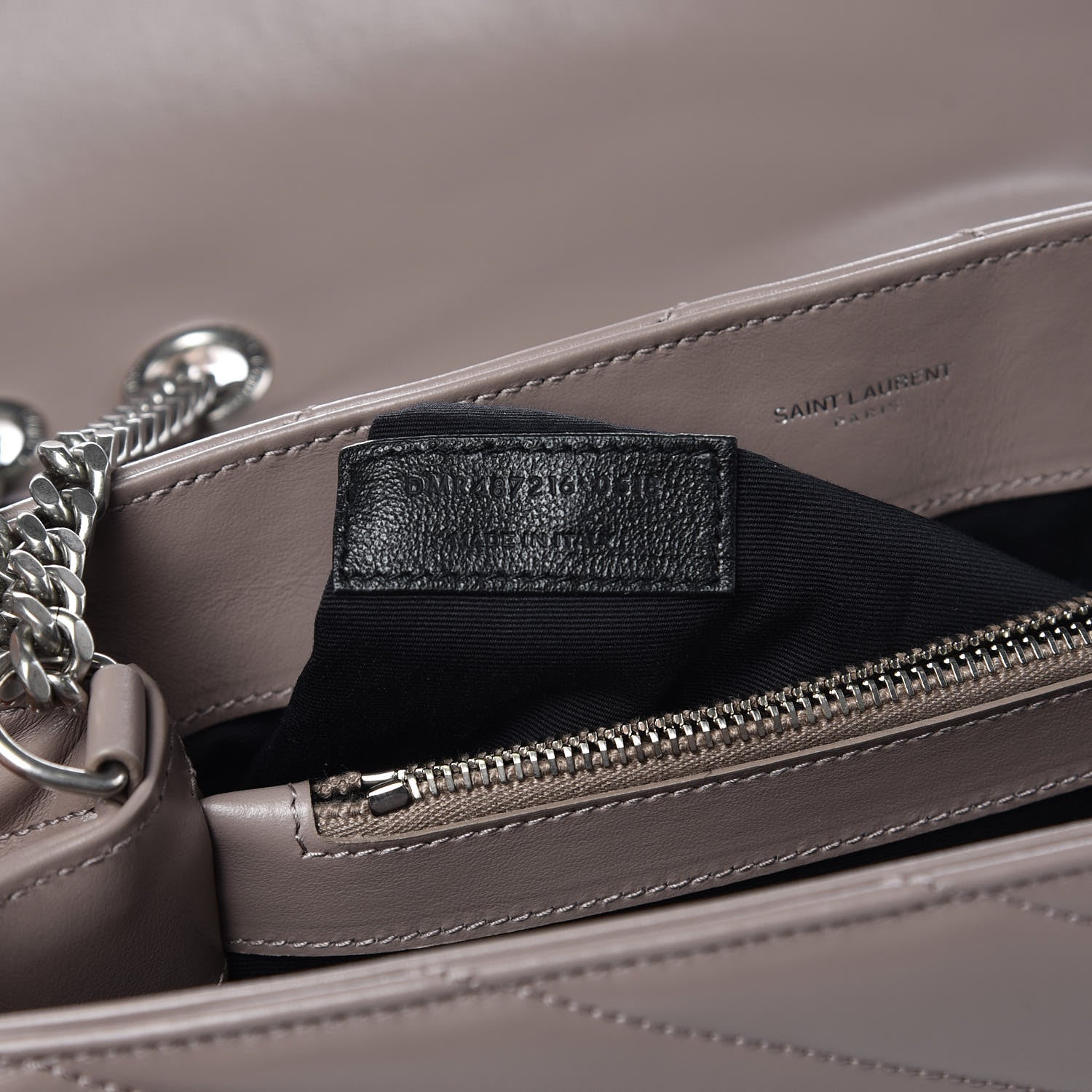 Saint Laurent Calfskin Y Quilted Monogram Medium Loulou Chain Satchel Mink 8 of 9