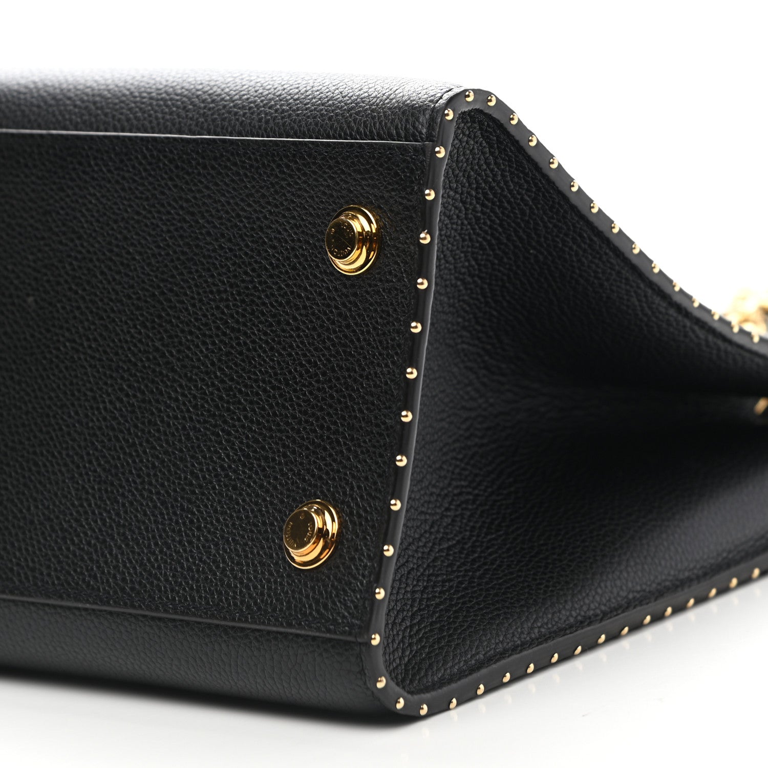 Louis Vuitton Calfskin Studded City Steamer MM Black 9 of 10