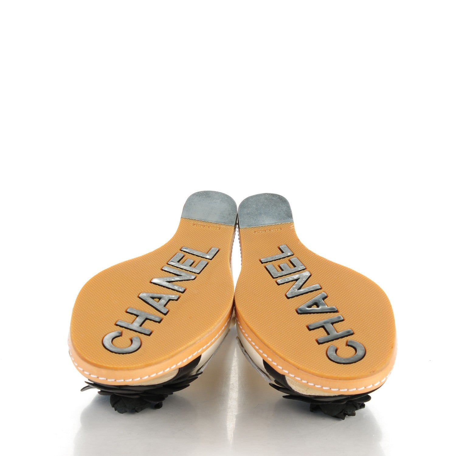 Chanel Canvas Camellia Wedge Sandals 36.5 Off White 5 of 8