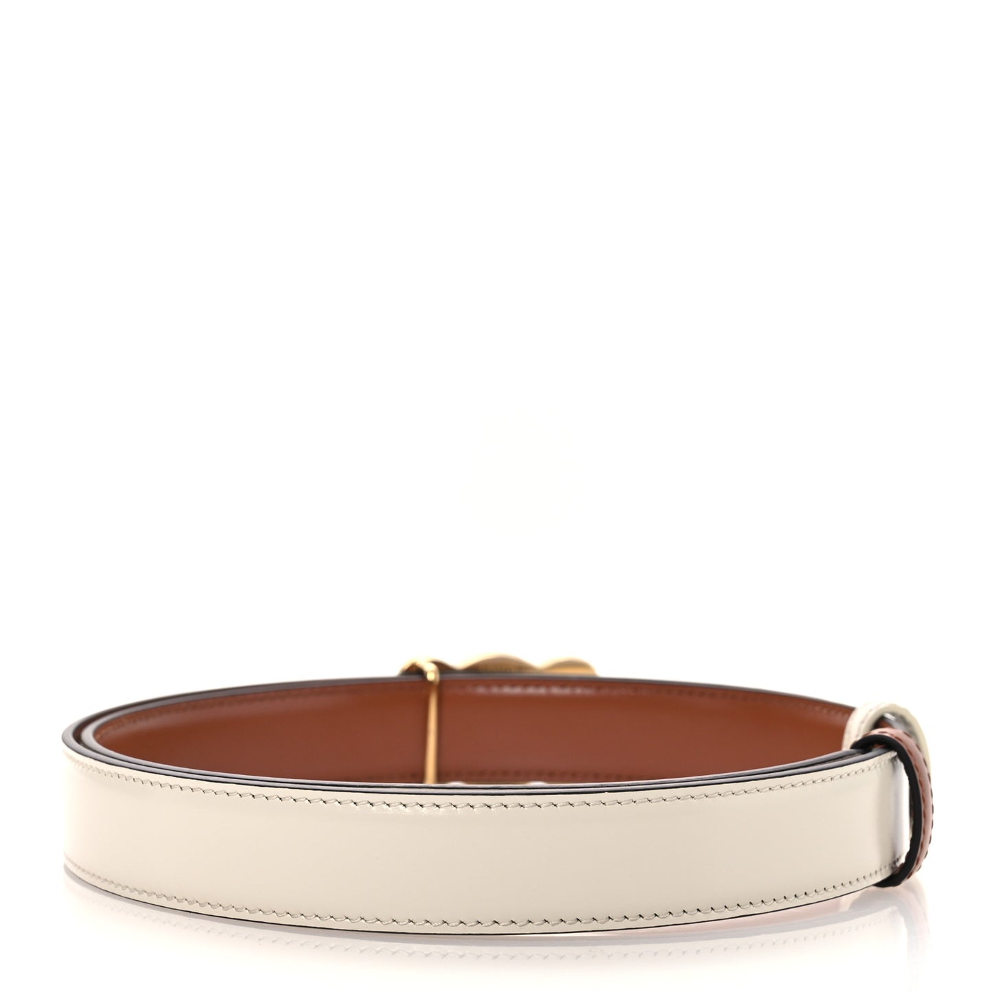 Box Calfskin Crystal Reversible 25mm Triomphe Belt 75 30 Tan Rice