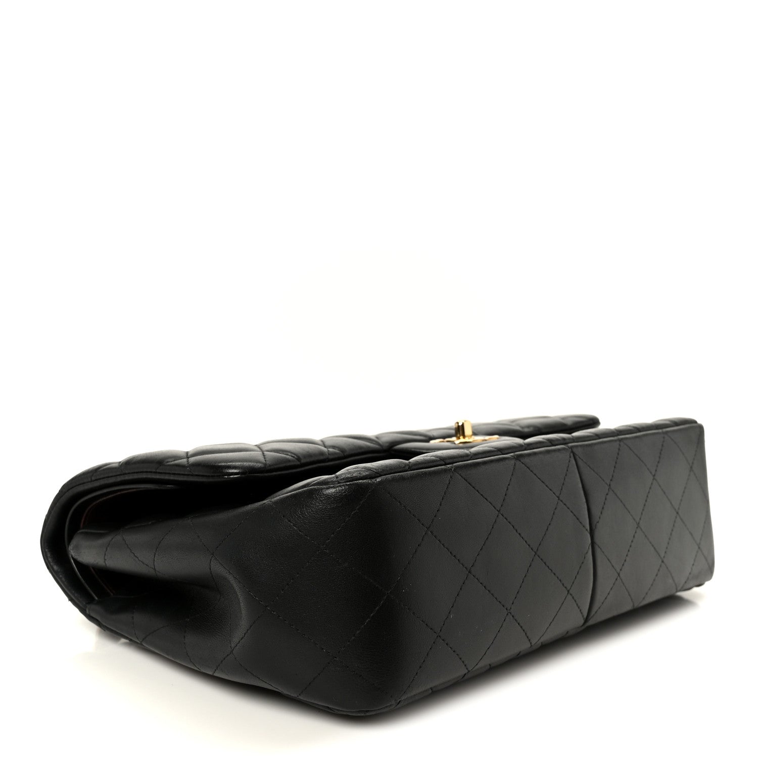 Chanel Lambskin Quilted Jumbo Double Flap Black 4 of 11