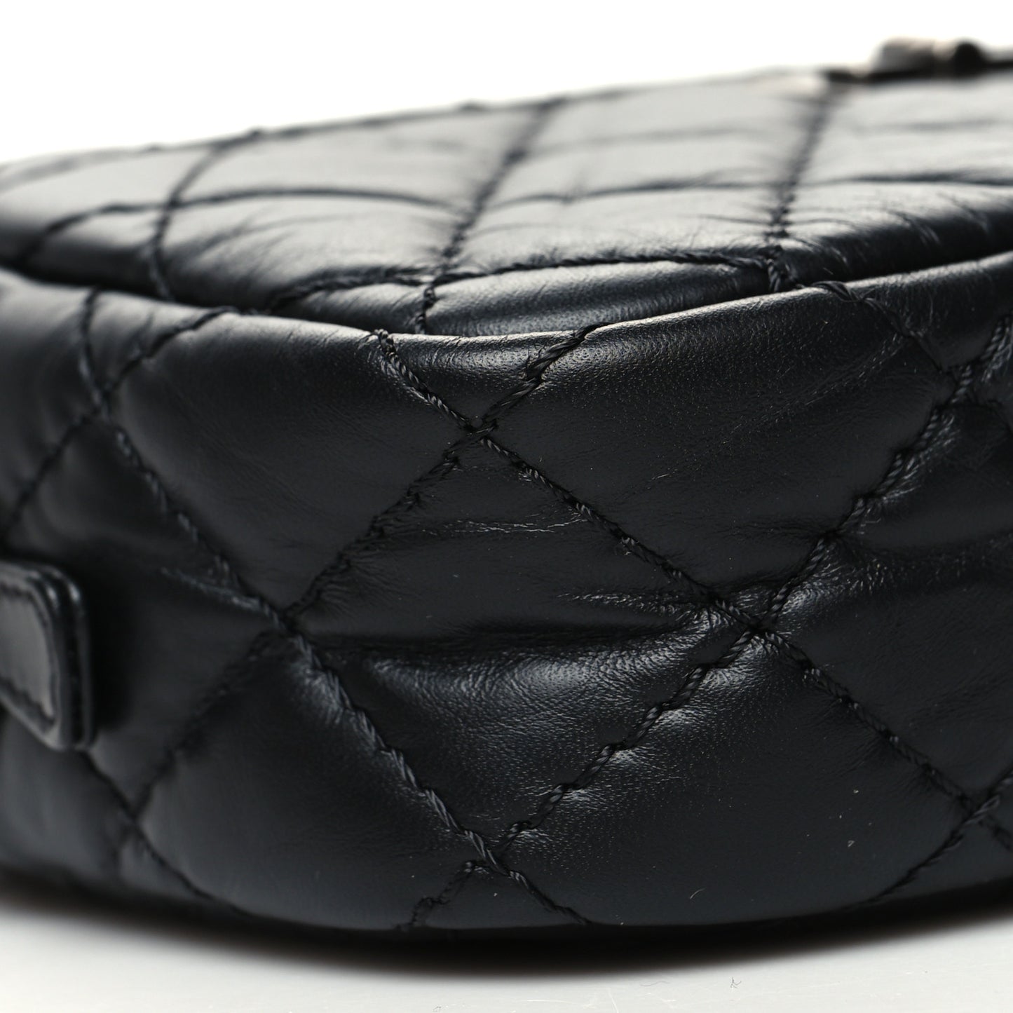 Aged Calfskin Quilted Mini Reissue Camera Case Black