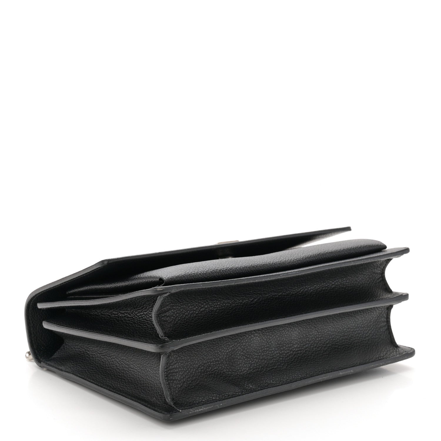 Saint Laurent Grained Calfskin Medium Monogram Sunset Black 4 of 10