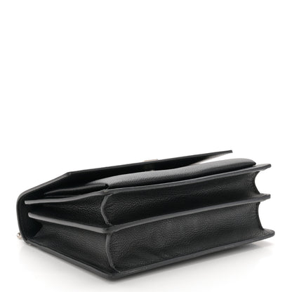 Saint Laurent Grained Calfskin Medium Monogram Sunset Black 4 of 10