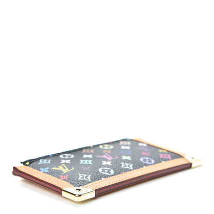 Louis Vuitton Monogram Multicolor Key Pouch Black 4 of 7