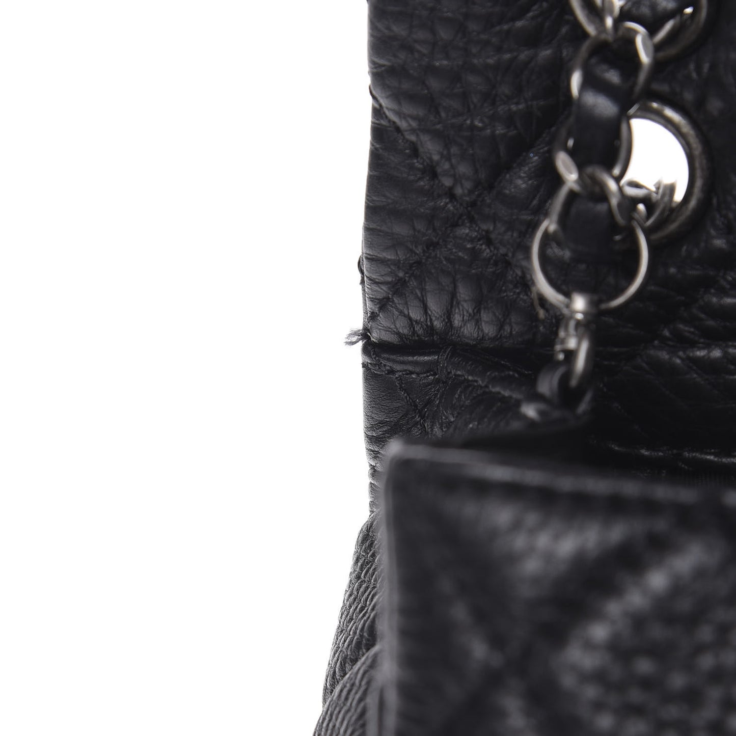 Calfskin Quilted XXL Travel Flap Bag Black