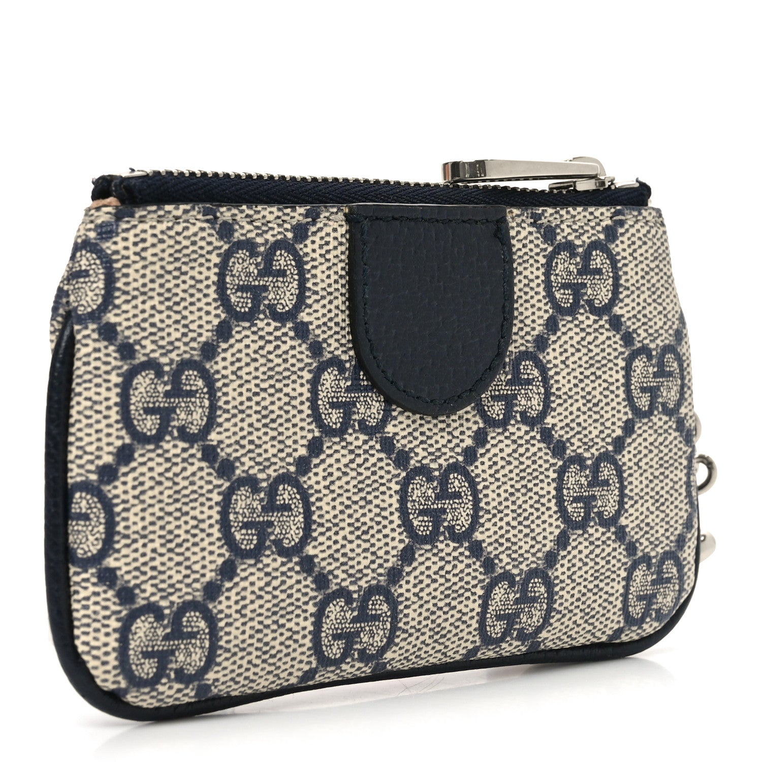 Gucci GG Supreme Monogram Web Ophidia Key Case Beige Blue 3 of 7