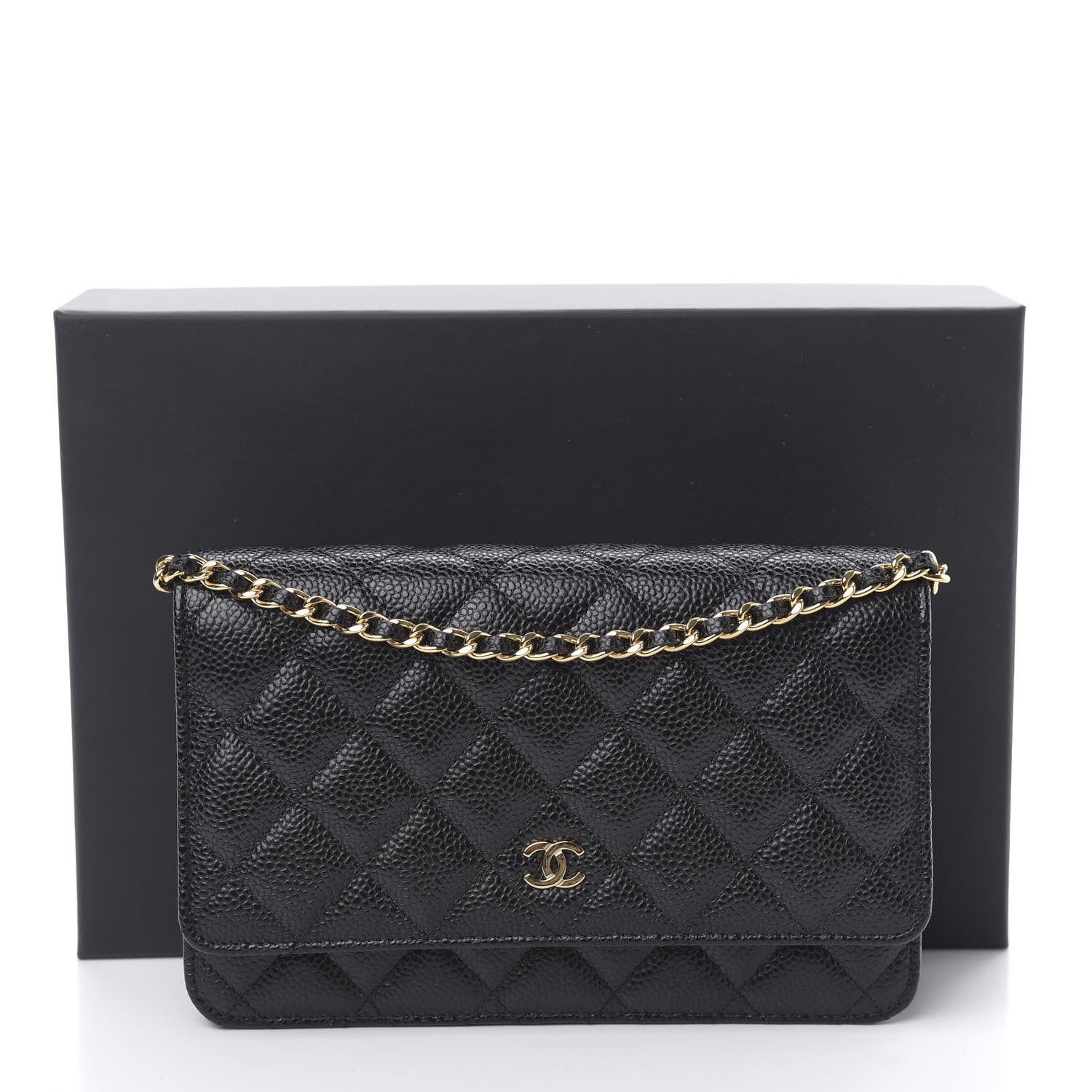 Chanel Caviar Quilted Wallet On Chain WOC Black 12 of 12
