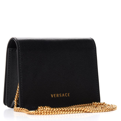 Versace Calfskin Mini Icon Handbag Black 3 of 7