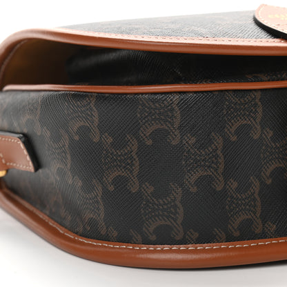 Celine Triomphe Canvas Medium Folco Bag Tan 6 of 7