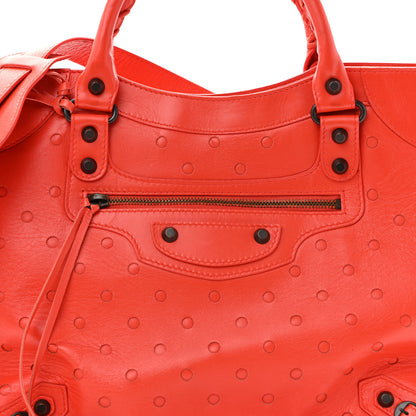 Balenciaga Agneau Perforated Classic Hardware Velo Rouge Grenade 9 of 17