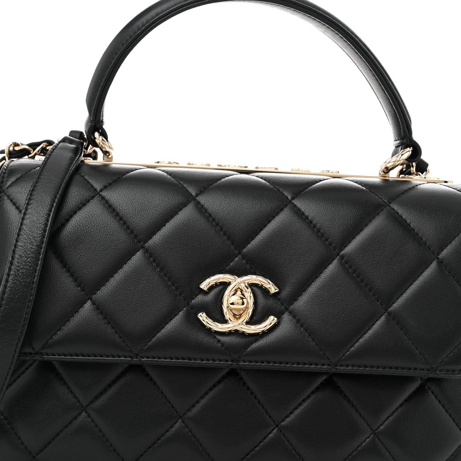 Chanel Lambskin Quilted Small Trendy CC Dual Handle Flap Bag Black 8 of 14