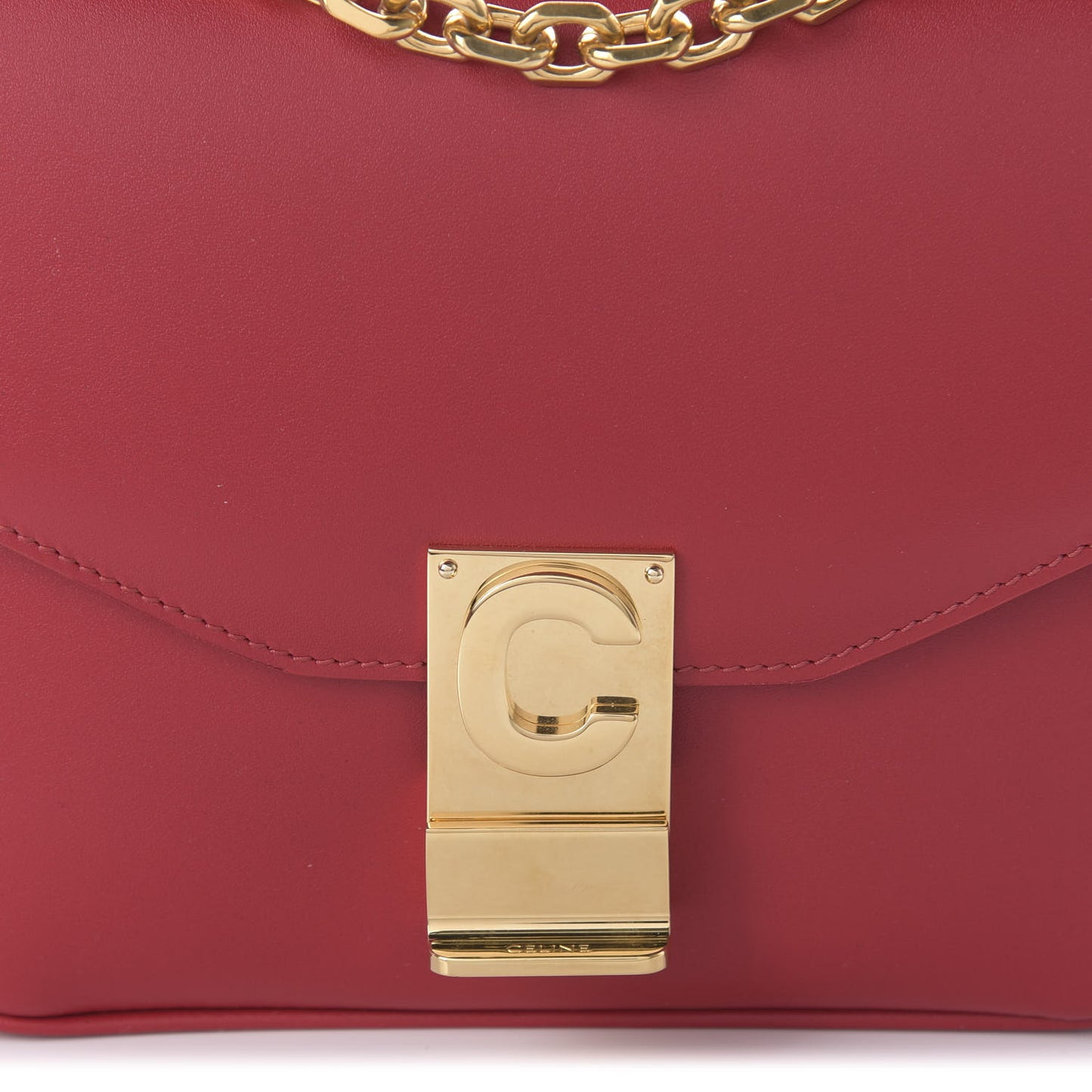 Shiny Calfskin Small C Bag Red