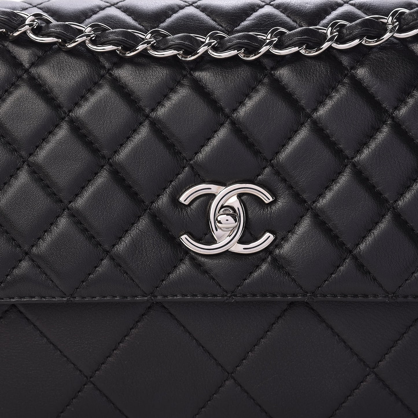 Calfskin Quilted In The Business Flap Bag Black