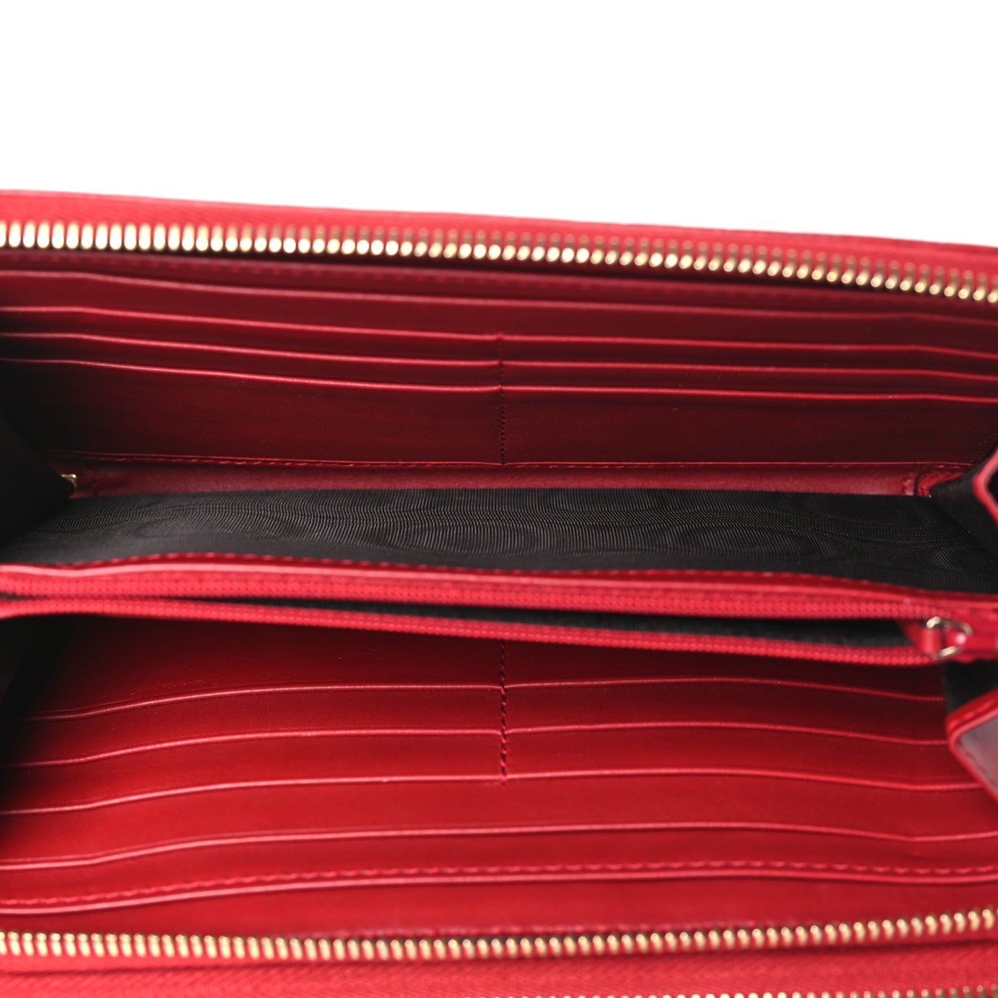 Microguccissima Zip Around Top Handle Travel Wallet Red