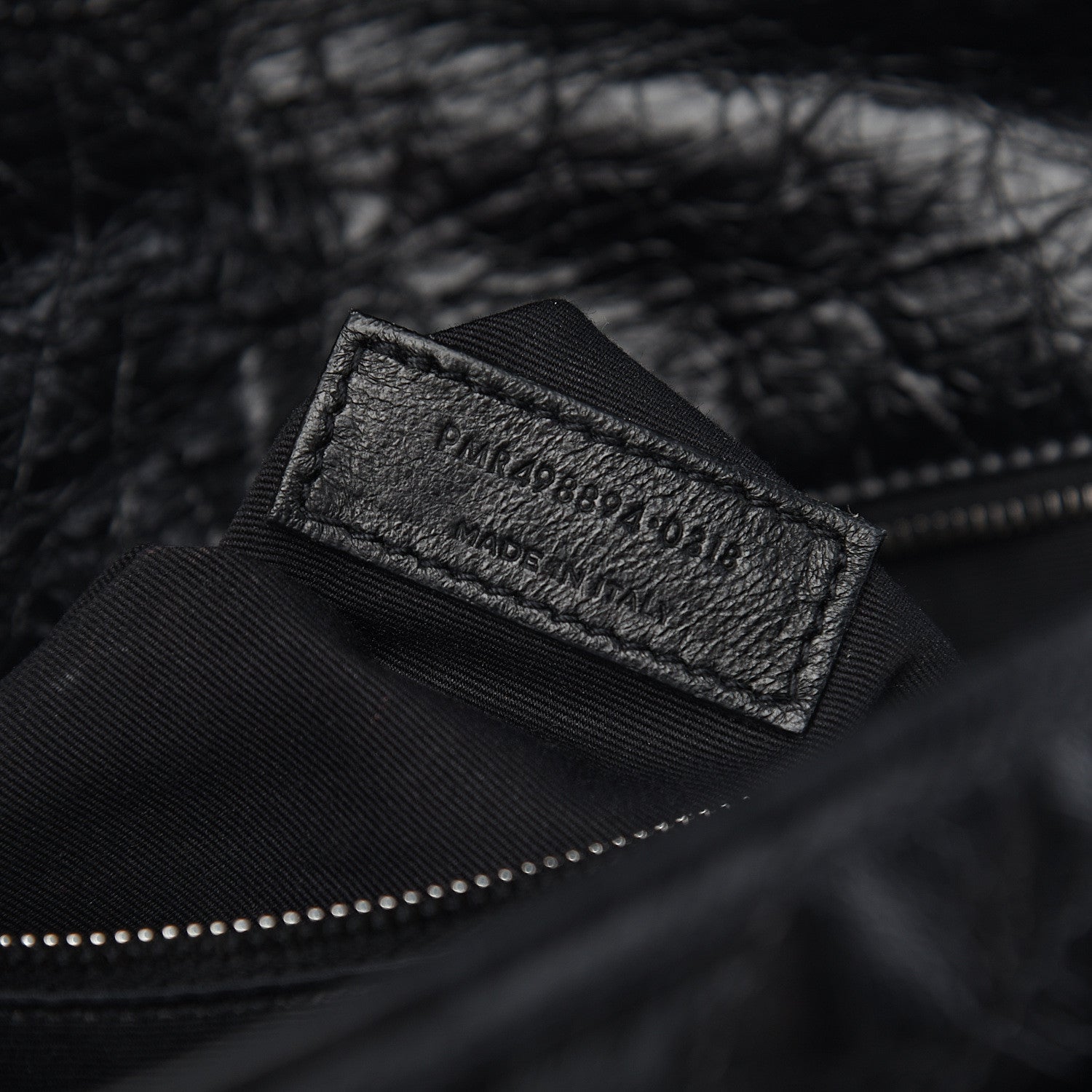 Saint Laurent Crinkled Calfskin Matelasse Monogram Medium Niki Chain Satchel Black 6 of 9
