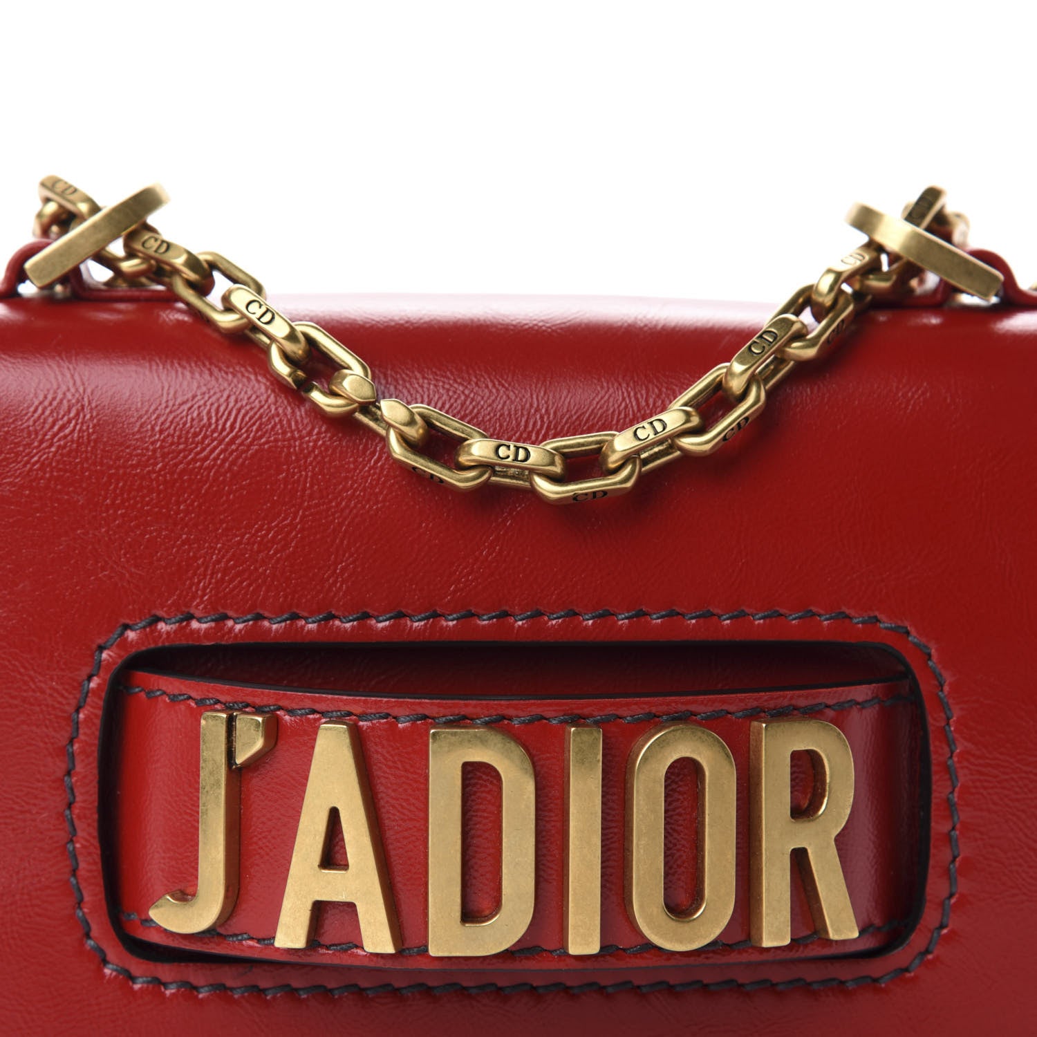 Christian Dior Calfskin Mini J'Adior Chain Flap Bag Spicy Red 9 of 9