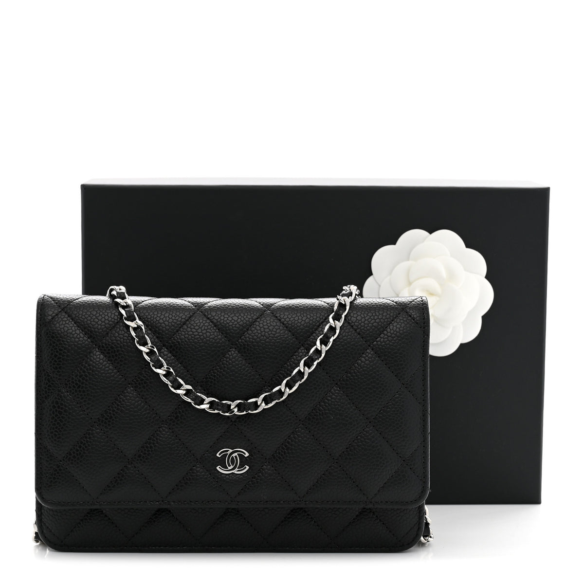 Chanel Caviar Quilted Wallet on Chain WOC Black 11 of 11