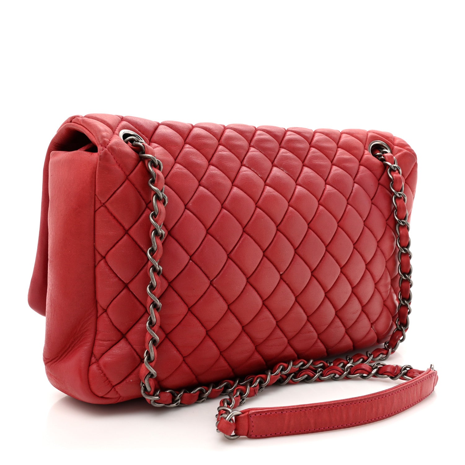 Chanel Iridescent Calfskin Large New Bubble Flap Fuchsia 2 of 17