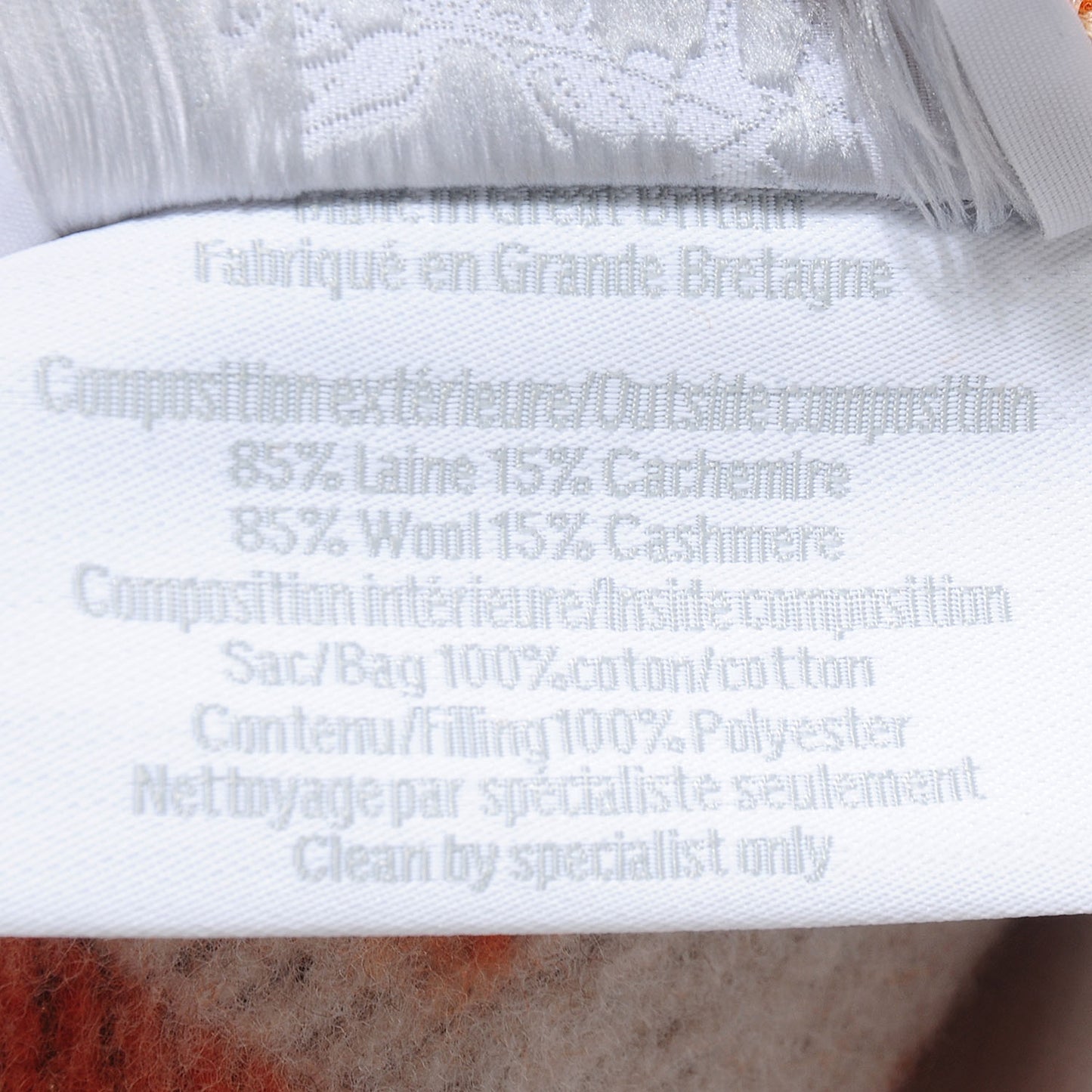 Wool Cashmere Avalon Cushion PM Ecru Pumpkin