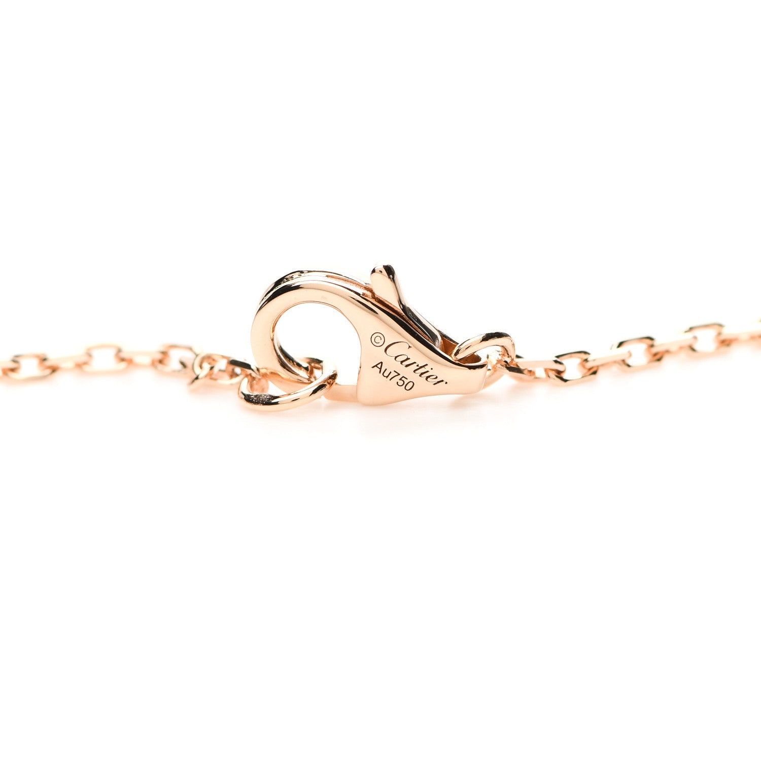 Cartier 18K Pink Gold Diamond Interlocking LOVE Paved Necklace 5 of 6