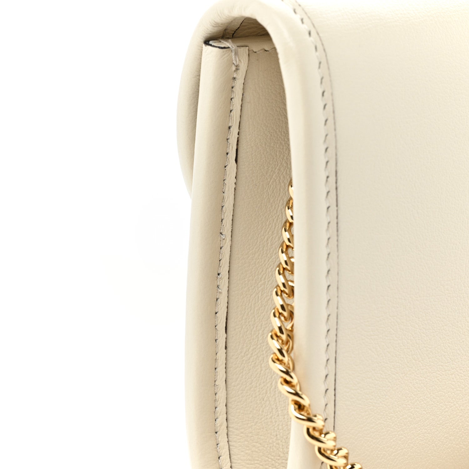 Gucci Textured Calfskin Web Mini Rajah Slim Flap Shoulder Bag Mystic White 10 of 11