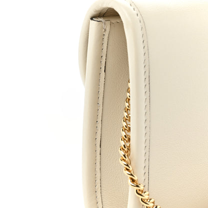 Gucci Textured Calfskin Web Mini Rajah Slim Flap Shoulder Bag Mystic White 10 of 11